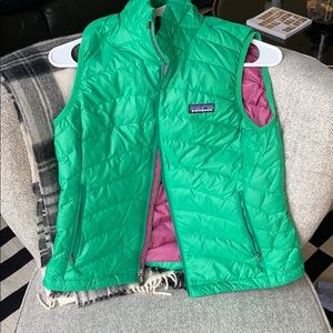 Green and purple Patagonia vest